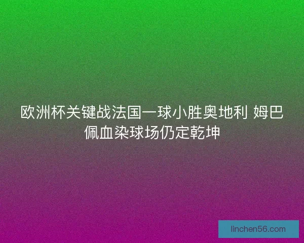 欧洲杯关键战法国一球小胜奥地利 姆巴佩血染球场仍定乾坤