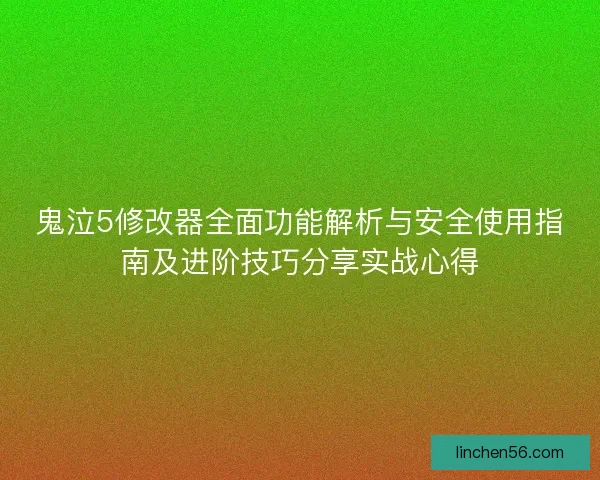 鬼泣5修改器全面功能解析与安全使用指南及进阶技巧分享实战心得