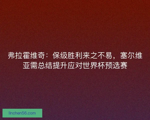 弗拉霍维奇：保级胜利来之不易，塞尔维亚需总结提升应对世界杯预选赛