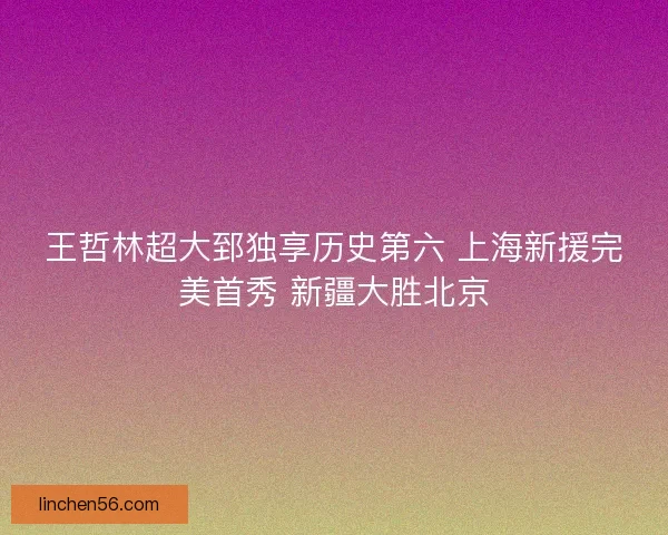 王哲林超大郅独享历史第六 上海新援完美首秀 新疆大胜北京